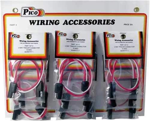 Vista 2 de Pico 1871L Conector eléctrico de remolque de 2 vías 12" macho y hembra 9 por tarjeta