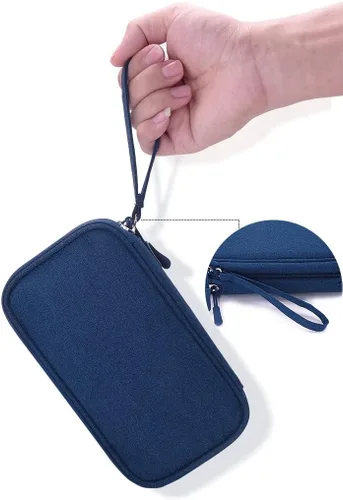 Vista 5 de Bolsa de suministros para diabéticos, organizador de viaje para bolígrafos de insulina, tiras análisis de azúcar en sangre, medidor de glucosa