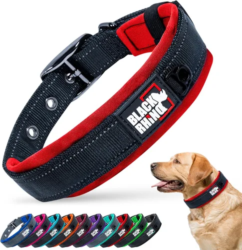 Vista 11 de Black Rhino - The Comfort Collar - Collar de perro acolchado de neopreno ultra suave para todas las razas. Resistente, ajustable, reflectante