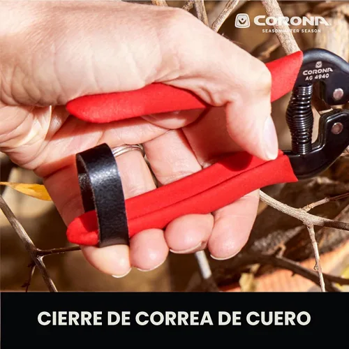 Vista 5 de Corona Corte largo curvo rojo (Tempered Steel)