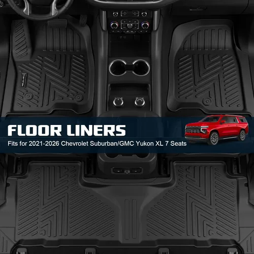 Vista 4 de Alfombrillas y forro de carga para Chevy Suburban 7 asientos 2021-2026