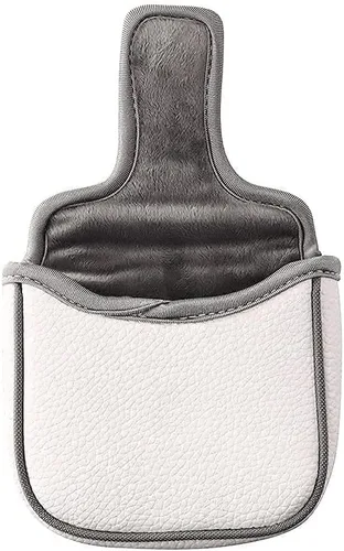 Vista 8 de Big Teeth Golf Mallet Putter Cover Square Mallet Putter Cover Plain Color Talón negro con eje