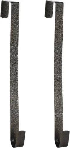 Vista 13 de Sattiyrch Colgador de corona de 12 pulgadas para puerta delantera, gancho de acero para colgar sobre la puerta, colgador de puerta de corona