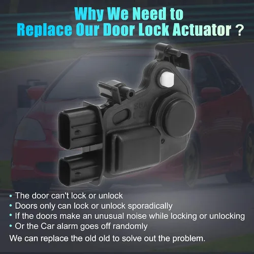 Vista 3 de X AUTOHAUX Motor de accionamiento de cerradura de puerta delantera izquierda lado del conductor para Honda Civic para Acura CR-V Element Accord 2