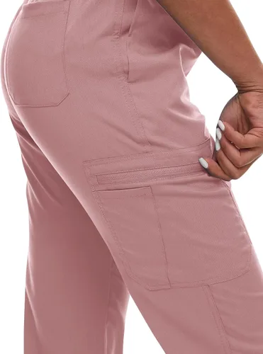Vista 5 de niaahinn Conjunto de uniforme médico para mujer con cuello en V clásico y pantalones deportivos de yoga, uniforme médico de enfermería