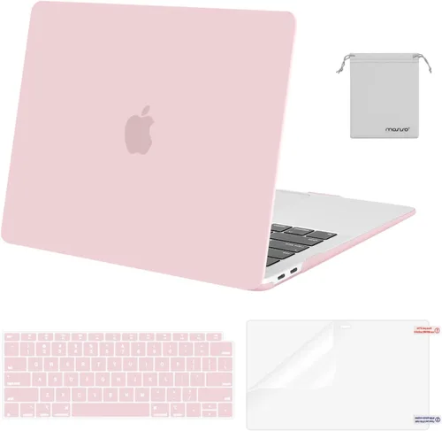 Vista 15 de MOSISO - Funda rígida y de plástico compatible con MacBook Air de 13 pulgadas versión 2022, 2021-2018, A2337 M1 A2179 A1932; con cubierta
