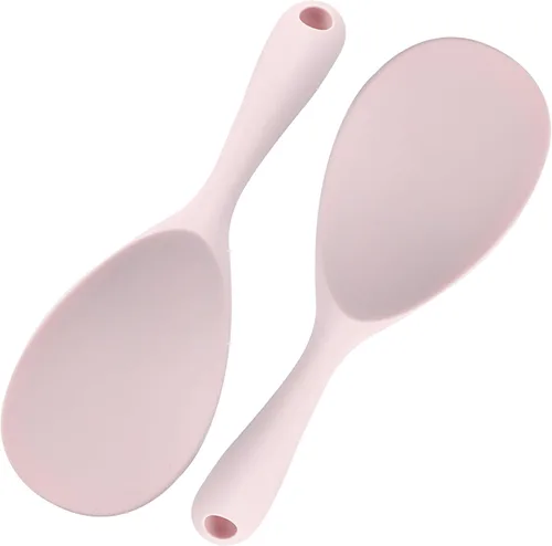 Vista 6 de Murtenze 2 cucharas de paleta de arroz de silicona negra
