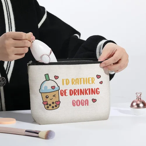 Vista 7 de Bolsa de maquillaje para fanáticos, regalos para mujeres, amantes de las canciones, amantes de la película, bolsa de cosméticos, regalo de viaje