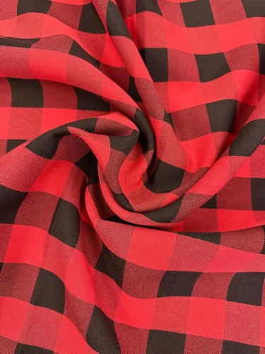 Vista 3 de Tela de Polipopelina a Cuadros Gingham de 1" por Yarda - 60 Pulgadas de Ancho para Costura, Acolchado, Manteles, Cortinas, Ropa, Manualidades