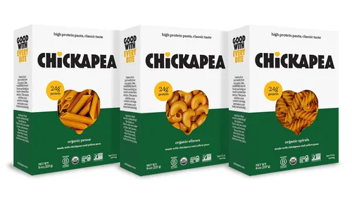 Vista 7 de Chickapea - Pasta de garbanzos, espagueti orgánico alto en proteínas, pasta de lentejas, sin gluten, a base de plantas, sin OMG, baja