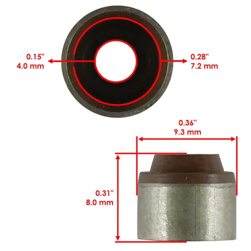 Vista 2 de Caltric 8 sellos de vástago de válvula compatibles con Kawasaki Versys 650 2007-2020