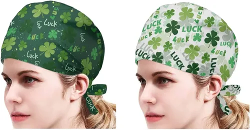 Vista 70 de Babrukda Paquete de 2 gorras con banda para el sudor ajustable con lazo en la espalda, gorro divertido