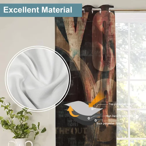 Vista 109 de Shrahala Orange Autumn Autumn Blackout Curtain Tiers, Fall Kitchen Valance Light Blocking Tier Drapes with Rod Pocket, 2 Pack 26 X 24 in