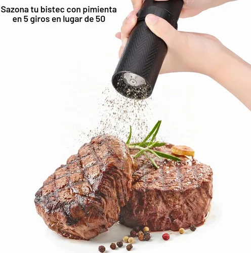 Vista 6 de Molinillo de pimienta manual resistente de grosor ajustable