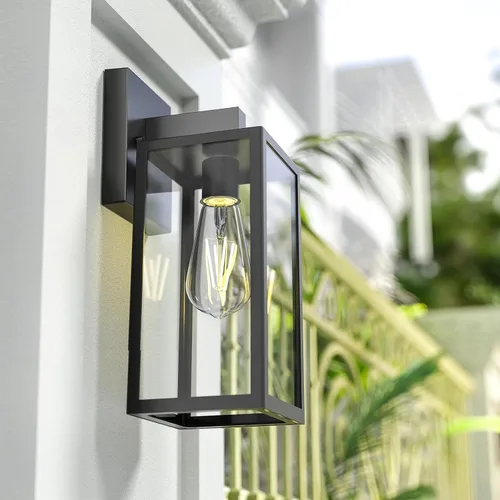 Vista 8 de MAXvolador Lámparas de pared al aire libre, linternas impermeables Negro