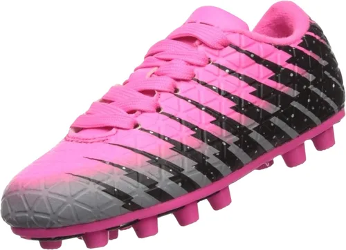 Vista 7 de Viazri Bolt FG - Zapatillas de fútbol para niño Negro/Rojo/Plateado