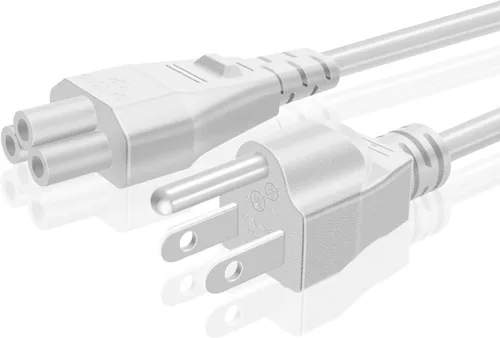 Vista 7 de TNP Cable de alimentación para portátil de 3 clavijas, IEC C5 a NEMA 5-15P, cable de 3 pies Cable de repuesto estilo Mickey Mouse para adaptadores