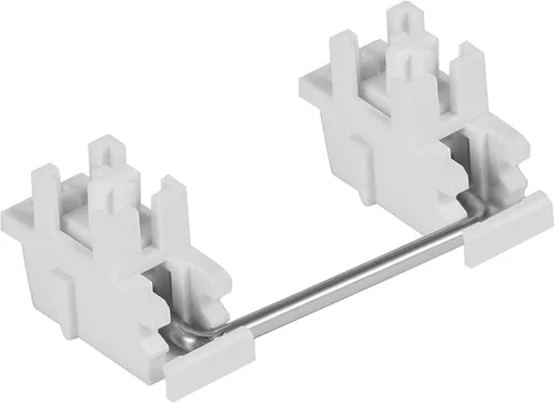 Vista 10 de DUROCK - Estabilizador de montaje de placa transparente transparente con cables chapados en oro compatible con estabilizadores de placa Cherry MX