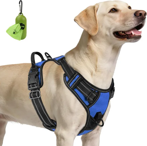 Vista 13 de Joytale Arnés sin tirones para perros pequeños, chaleco reflectante para mascotas con clip frontal, arnés acolchado suave ajustable con asa de fácil