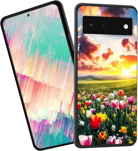 Vista 24 de Funda delgada para Google Pixel 4 XL, funda delgada de silicona de TPU suave a prueba de golpes para Google Pixel 4 XL, gato negro luna estrellada