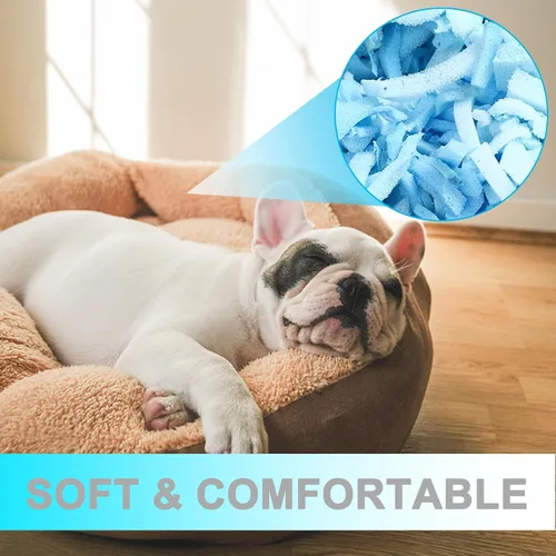 Vista 6 de DR.DUDU Espuma de relleno para puf de 2.5 libras, relleno de espuma viscoelástica de gel triturado, espuma de relleno de almohada premium suave