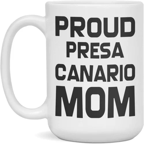 Vista 3 de Proud Presa Canario Mom - Funny Dog Coffee Mug, 11-Ounce White