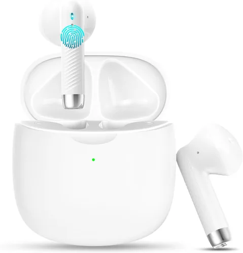 Vista 9 de Auriculares inalámbricos, auriculares Bluetooth 5.4 con graves estéreo, auriculares Bluetooth en el oído con cancelación de ruido y micrófono