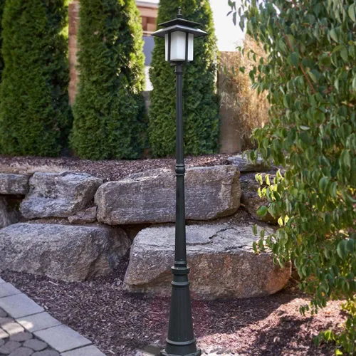 Vista 4 de Luces de poste al aire libre, lámpara de jardín impermeable de poste alto al aire libre, lámpara de jardín comunitario, lámpara de aluminio