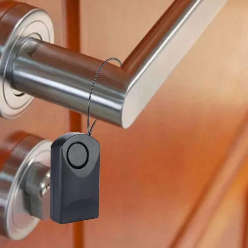 Vista 5 de Alarma de seguridad antirrobo táctil, alarma de alto decibelio de 120db para manijas de puerta, mochilas, equipaje