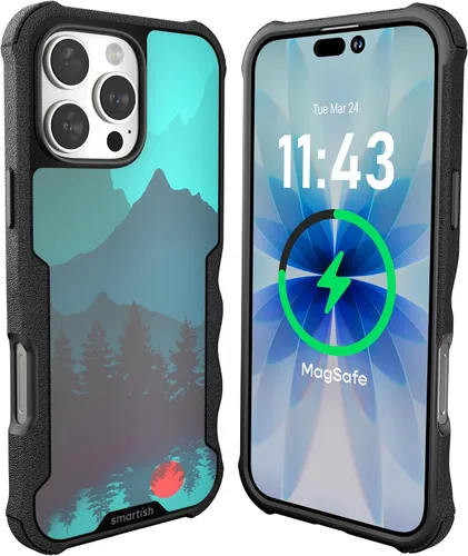 Vista 107 de Smartish Funda para iPhone 12 Pro Max Armor - Gripzilla [resistente + protectora] Funda de agarre delgada y resistente - Black Tie Affair