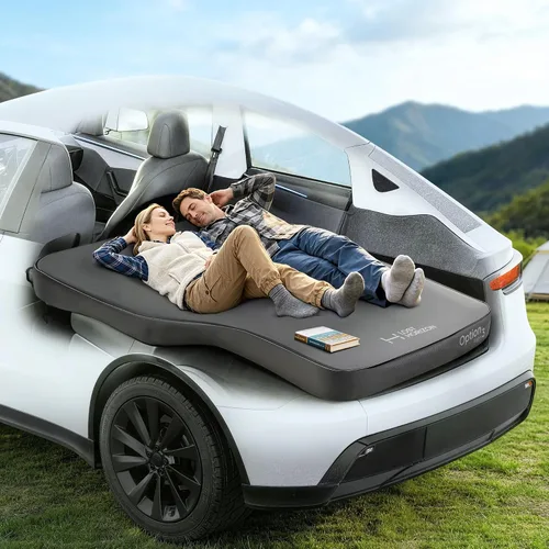 Vista 9 de Colchón de espuma autoinflable Lost Horizon para el modelo 3 Para Tesla Model 3, firmeza ajustable, 4.5" de grosor, almohadilla para dormir