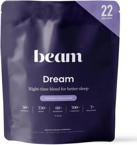 Vista 9 de Beam Dream Polvo para Dormir, L-Teanina, Apigenina, Reishi y Magnesio, Ayuda Natural para Dormir Certificada por Terceros & Suplemento