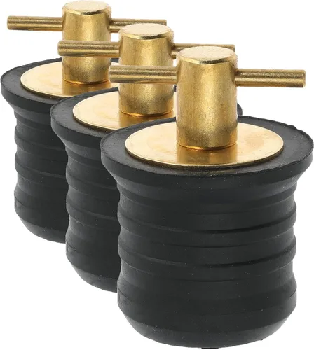 Vista 9 de 2 tapones de drenaje de barco con mango en T, tapones de goma a presión con mango de latón/acero inoxidable, accesorios de giro marino