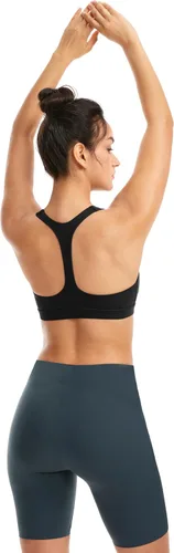 Vista 5 de Sujetadores deportivos acolchados para mujer, brasier deportivo sexy de línea larga entrecruzada, brasier deportivo de soporte medio con tirantes