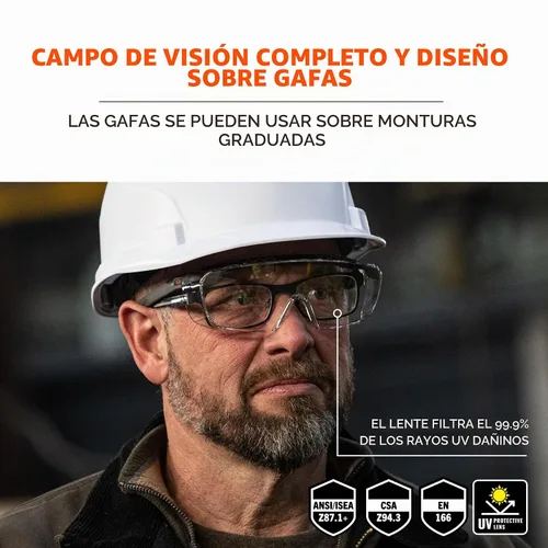 Vista 2 de Ergodyne Skullerz OSMIN OTG - Lentes de seguridad, antiniebla, antiarañazos