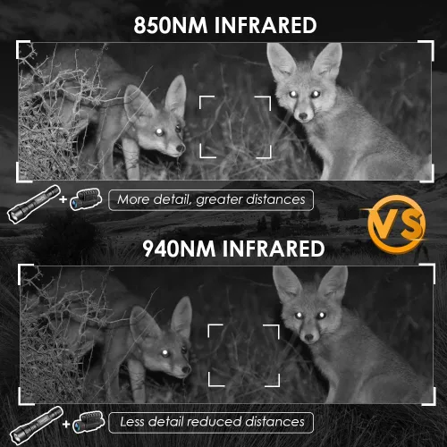 Vista 7 de 501F Vcsel 850nm IR iluminador luces de la linterna para visión nocturna Zoomable infrarrojos linterna iluminador con control dual interruptor
