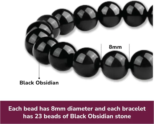 Vista 118 de Crystal Vibe Pulseras de cuentas de 0.315 in para mujeres y hombres, pulseras de cristal con piedras preciosas naturales, tamaño elástico ajustable