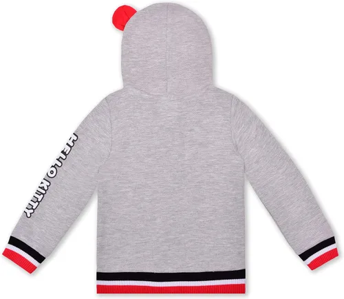 Vista 3 de Hello Kitty Sudadera con capucha con cremallera para niñas pequeñas, pequeñas y grandes, color gris, gris