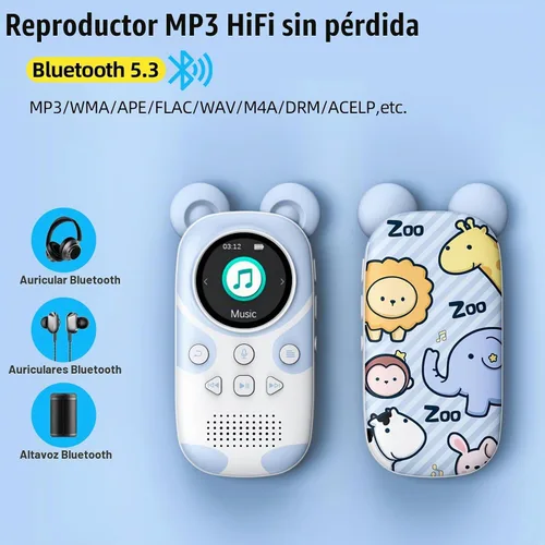 Vista 3 de RUIZU 32GB Cute Panda MP3 Player for Kids, Bluetooth 5.3, Built-in Speaker