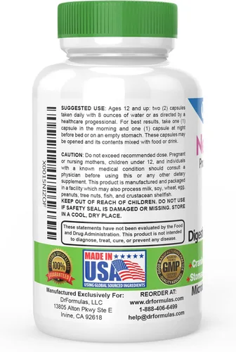 Vista 3 de DrFormulas Probióticos de arándano para mujeres, salud vaginal y tracto urinario con fibra prebiótica y D manosa Nexabiotic Feminine Health