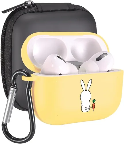 Vista 44 de Funda de mariposas rosas para AirPods Pro con llavero, diseño de animales lindos funda protectora de TPU suave compatible con AirPods Pro Charging