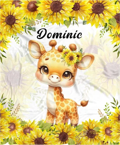 Vista 29 de Manta de bebé personalizada para niñas y niños pequeños, recién nacidos, regalos personalizados de vaca floral con nombre y texto, 40 x 30 pulgadas
