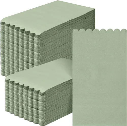 Vista 10 de Glenmal 60 servilletas de papel beige de 2 capas para invitados Servilletas de cóctel desechables para recepción de bodas, 13 x 16 pulgadas