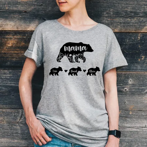 Vista 4 de Custom Grandma Shirt - Blessed to be Called Nana Bear Shirt, Nana Shirt, Personalized Shirt for Grandma, Women, Mimi, Nana