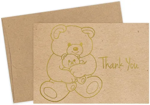 Vista 2 de Cosco Tarjeta de agradecimiento de oso de peluche