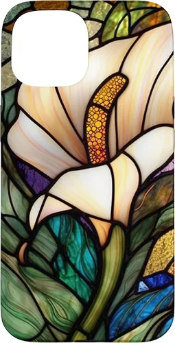Vista 6 de iPhone 16 Calla Lily Stained Glass Case