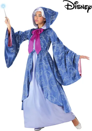 Vista 7 de Cinderella Adult Premium Purple Fairy Godmother Costume Womens, Magical Dress Halloween Outfit