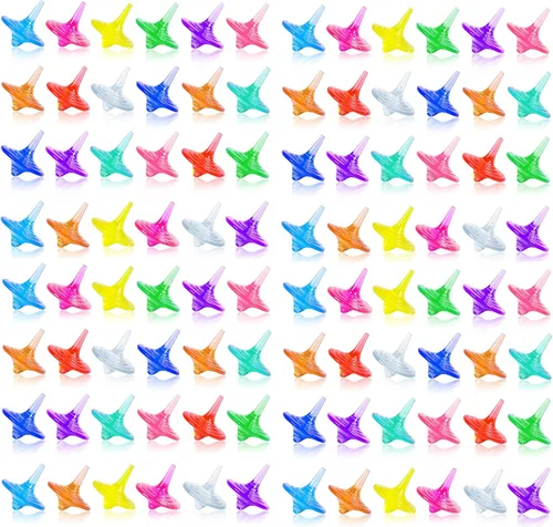 Vista 10 de Juguetes giratorios de acrílico para niños, coloridos y duraderos con cristales brillantes para niños y niñas, juego en familia, fiesta, escuela