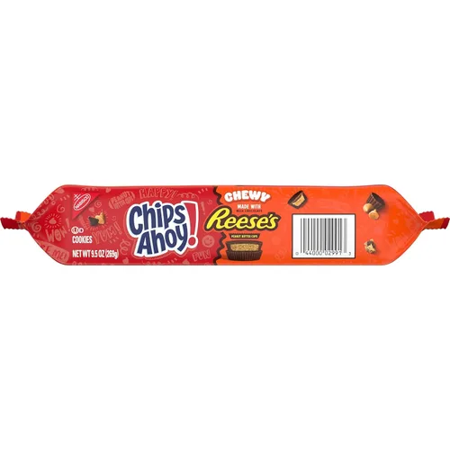 Vista 17 de CHIPS AHOY! Galletas masticables con chispas de chocolate con tazas de mantequilla de maní Reese's, 9.5 onzas