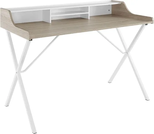Vista 7 de Modway Bin - Escritorio moderno contemporáneo con cubos de almacenamiento en cereza